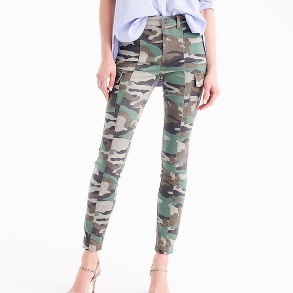 J. Crew Pants - J.Crew 9" Cargo Toothpick Pants in Camo Print 28
